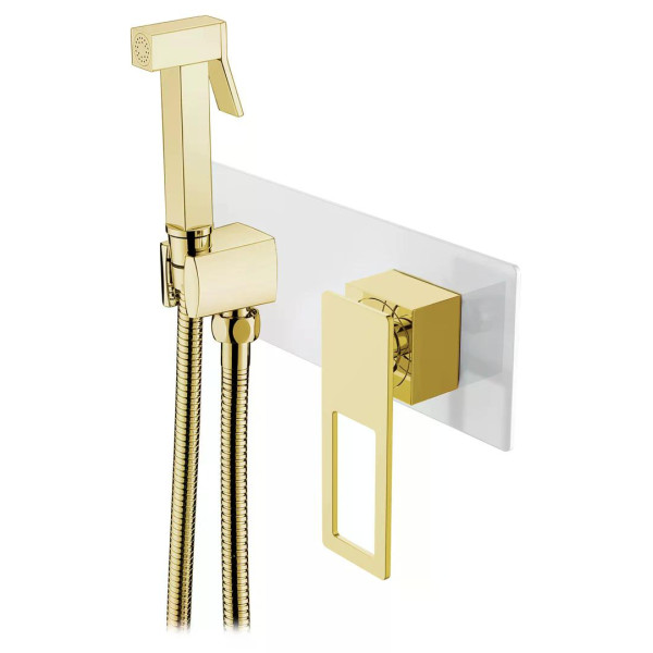 Смеситель с гигиеническим душем Boheme Q Белый (147-WG) Смеситель с гигиеническим душем Boheme Q Белый (147-WG)