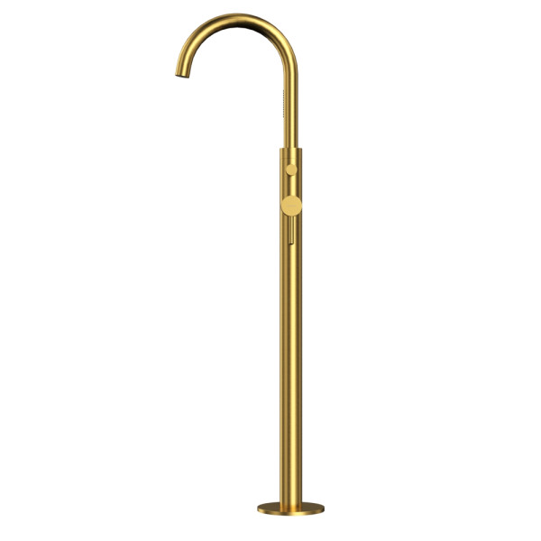 Смеситель напольный Whitecross Y брашированное золото (Y1233GLB) Смеситель напольный Whitecross Y брашированное золото (Y1233GLB)