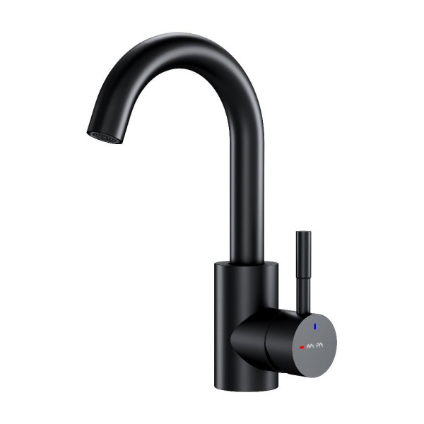 Смеситель для раковины AM.PM с поворотным изливом черный (F85B02722)