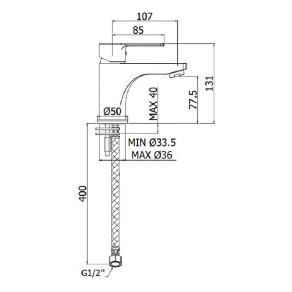 Смеситель для раковины Paffoni Red хром (RED071CR)