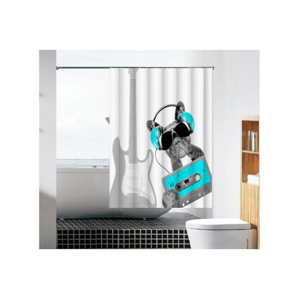 Шторка для ванны текстильная Melodia 180х180 см Меломан (MZ-102) Шторка для ванны текстильная Melodia 180х180 см Меломан (MZ-102)