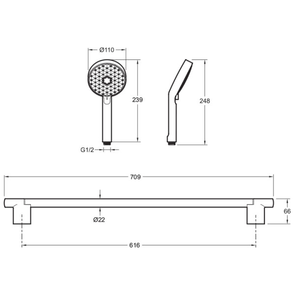 Душевой гарнитур Jacob Delafon Awaken Geometric Д хром (E99898RU-CP) Душевой гарнитур Jacob Delafon Awaken Geometric Д хром (E99898RU-CP)