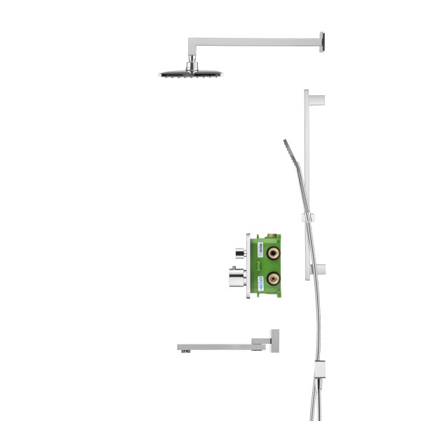 Система душевая Swedbe Platta встраиваемая на 2 выхода хром (5562)