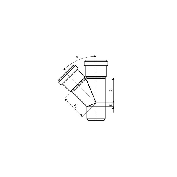 Тройник SKEA 110х58х45 Ostendorf Skolan Safe PP-MD (335220)
