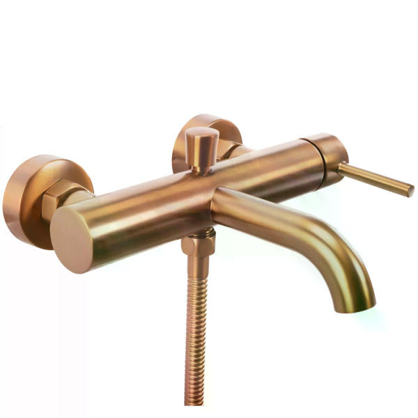 Смеситель для раковины Rea Lungo с душевым комплектом медь матовая (REA-B1115)