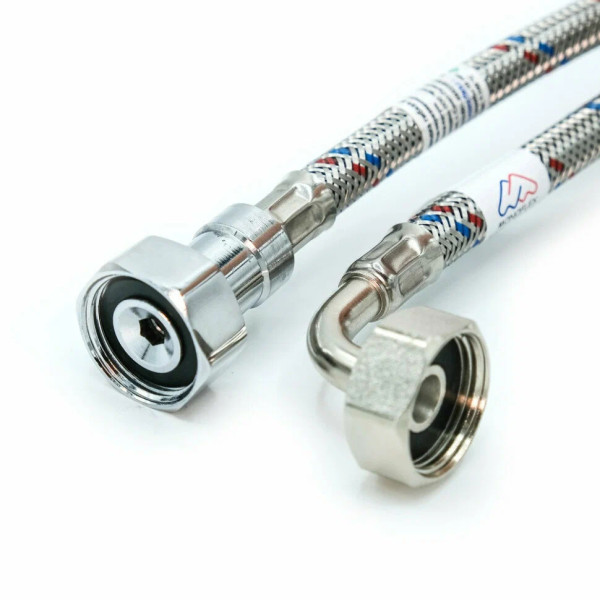 Шланг заливной для стиральной машины 2000 мм 3/4" ВВ Monoflex SS 12 мм с АкваСтопом (нерж. сталь) (Н01481)