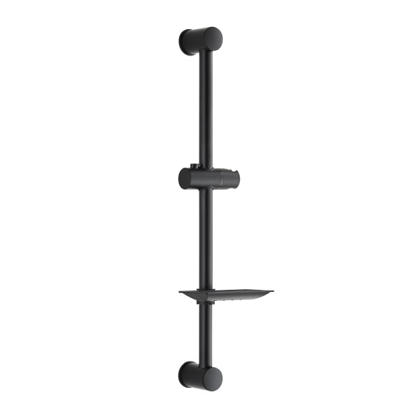 Душевая стойка Melodia Luxe Ringo d25, L620 c мыльницей чёрная (MKP25001C_bk) Душевая стойка Melodia Luxe Ringo d25, L620 c мыльницей чёрная (MKP25001C_bk)
