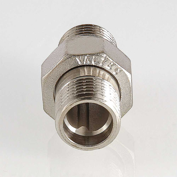 Сгон прямой 3/4" НН Valtec (никель) (VTr.728.N.0005) Сгон прямой 3/4" НН Valtec (никель) (VTr.728.N.0005)