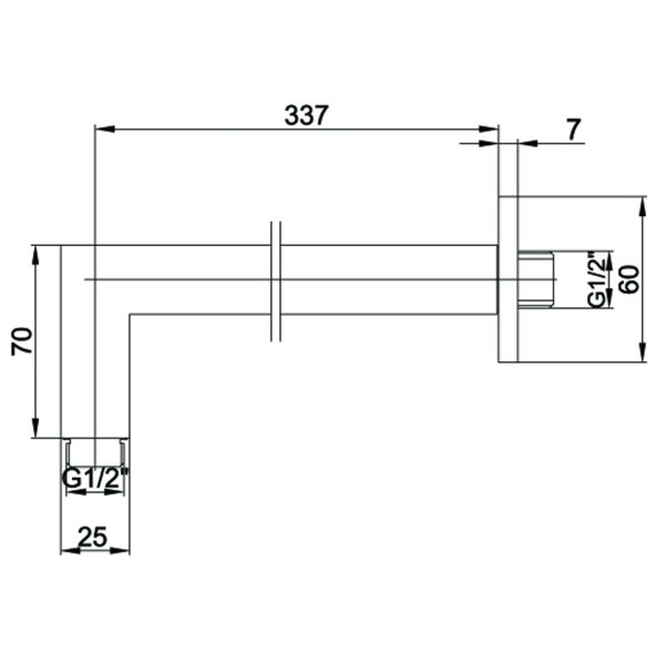 Кронштейн для верхнего душа E.C.A ECA (102126699EX) Кронштейн для верхнего душа E.C.A ECA (102126699EX)