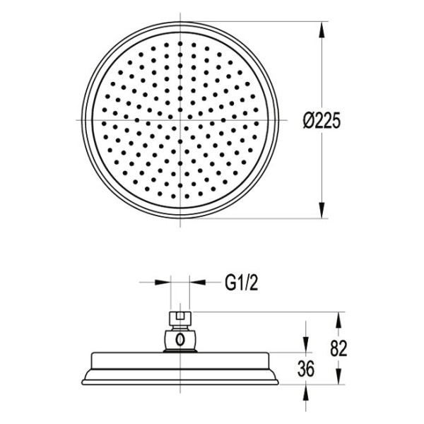 Верхний душ Cezares CZR 22,5 см хром (CZR-F-SP11-01)
