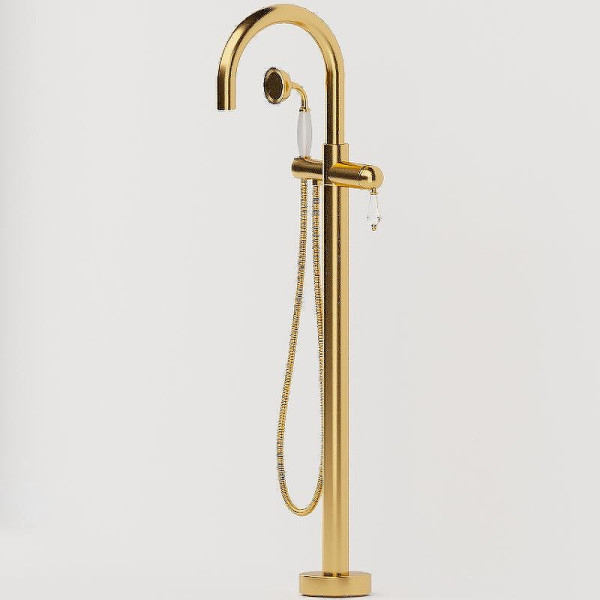 Смеситель напольный Boheme Imperiale золотой с душевым комплектом (289-SW) Смеситель напольный Boheme Imperiale золотой с душевым комплектом (289-SW)