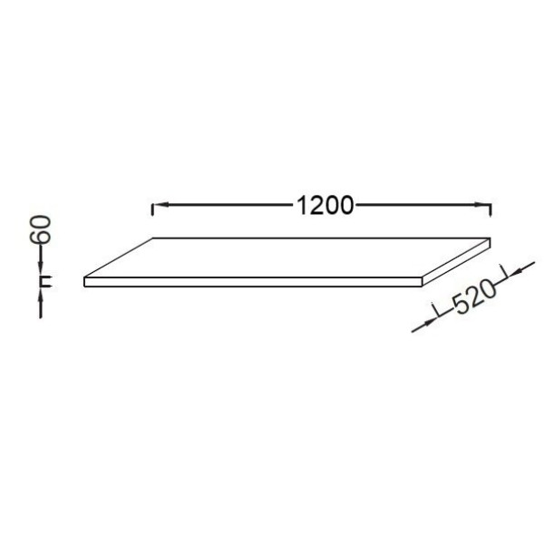 Столешница Jacob Delafon Parallel 1200x60x520 дуб квебекский (EB50-1200-E10)