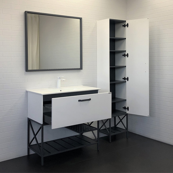 Тумба напольная Comforty Бонн 910x870x465 дуб дымчатый матовый с раковиной (00-00001421) Тумба напольная Comforty Бонн 910x870x465 дуб дымчатый матовый с раковиной (00-00001421)