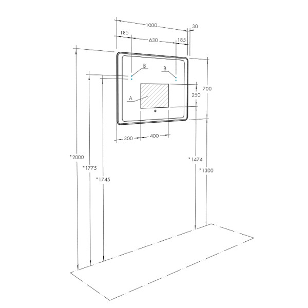 Зеркало Aquaton Соул 1000x700 (1A252802SU010)