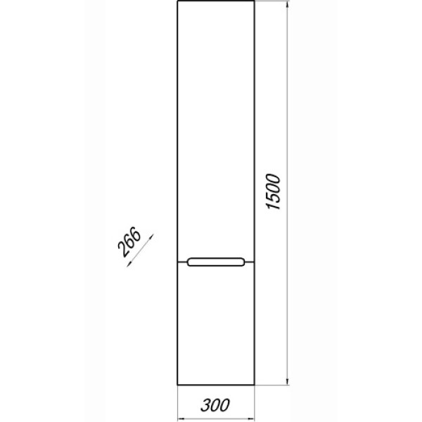 Пенал подвесной Melodia Сиэтл 30 150x30 белый (MFR79678WT)