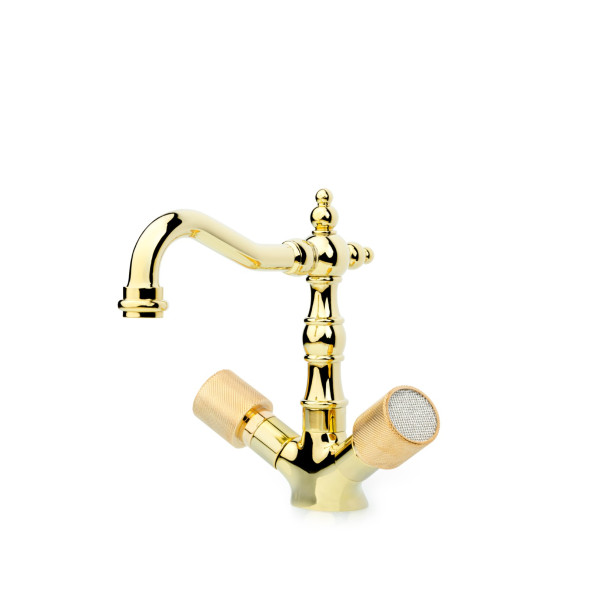 Смеситель для раковины Boheme Royal Cristal золотой (292-Royal/CRST)