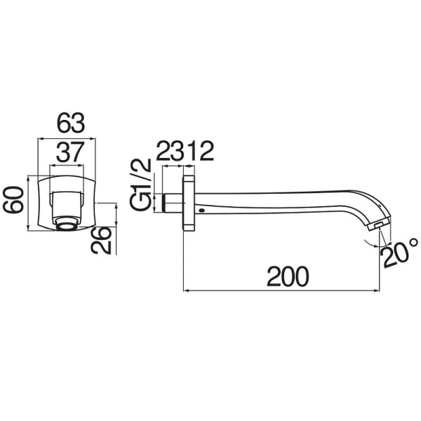 Излив Nobili золотой (AV00158/41GDP) Излив Nobili золотой (AV00158/41GDP)