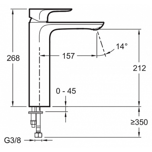 Смеситель для раковины Jacob Delafon Aleo хром (E72299-4-CP)
