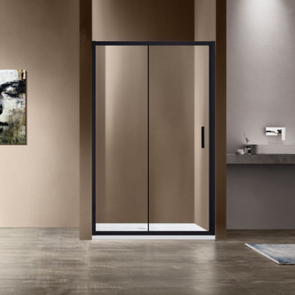 Душевая дверь Vincea Garda VDS-1G 1400х1900 стекло прозрачное, профиль черный (VDS-1G140CLB)