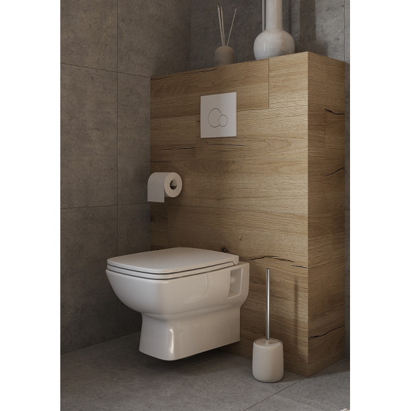 Комплект инсталляция с унитазом и клавишей Santek Нео rimless с сиденьем SC с клавишей белой (1WH501758)