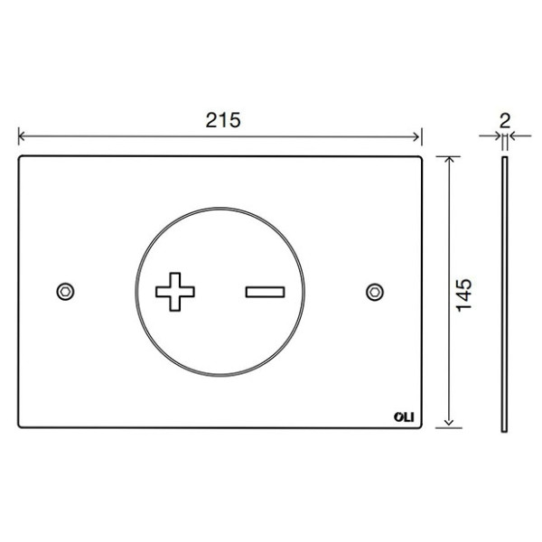 Клавиша смывная Oli INO-X 02 хром матовый (661002)