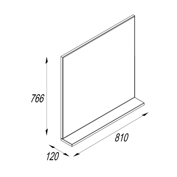 Зеркало Aquaton Адель 810x120x766 белый глянец (1.A194.0.02A.F01.0)