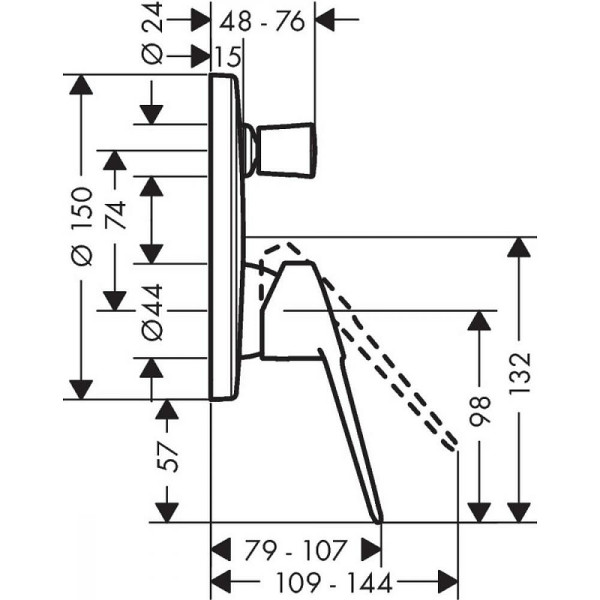 Смеситель для ванны Hansgrohe Novus Loop хром (71345000) Смеситель для ванны Hansgrohe Novus Loop хром (71345000)