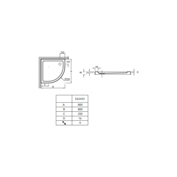 Душевой поддон Jacob Delafon Flight 80x80 белый (E62443-00) Душевой поддон Jacob Delafon Flight 80x80 белый (E62443-00)