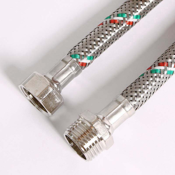 Подводка гибкая Uni-Fitt 300 мм 1/2" НВ DN 8 оплётка из нерж. стали (501S2003) Подводка гибкая Uni-Fitt 300 мм 1/2" НВ DN 8 оплётка из нерж. стали (501S2003)