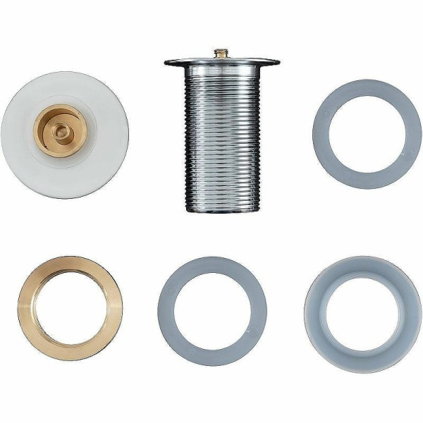 Донный клапан Aquanet латунь без перелива крышка керамика белая матовый (330951)