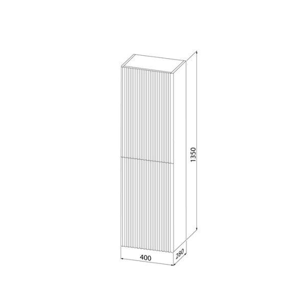 Пенал подвесной Iddis Aiger 400x280x1350 Белый (AIG40W0i97)