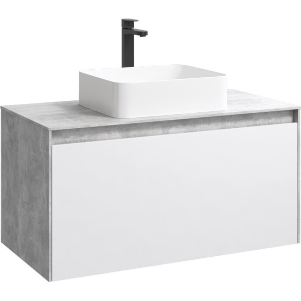 Тумба подвесная Aqwella Mobi 1000x500x510 бетон светлый (MOB0110BS)