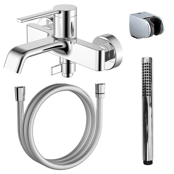 Смеситель для ванны и душа Azario Vincente с душевым комплектом хром (AZ-VRZ238326C) Смеситель для ванны и душа Azario Vincente с душевым комплектом хром (AZ-VRZ238326C)