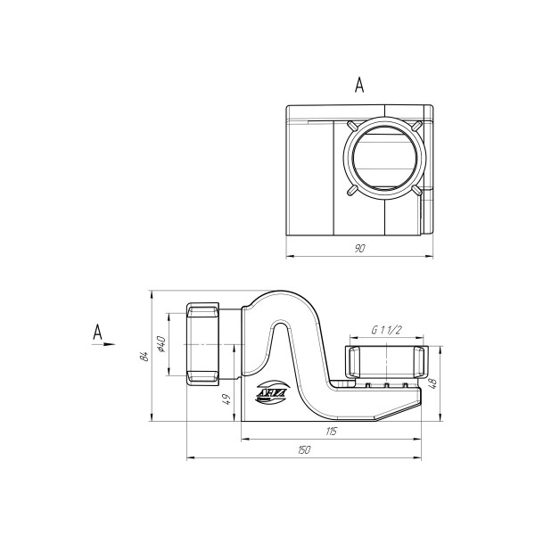 Сифон для ванны АНИ Бриг 1 1/2"*40 АНИ пласт (E600)