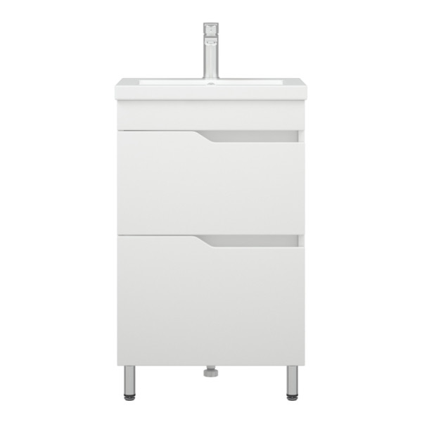 Тумба напольная Melodia Лотос 50 (Фостер/Como 50) 2 ящика белая (MFR80028WT) Тумба напольная Melodia Лотос 50 (Фостер/Como 50) 2 ящика белая (MFR80028WT)