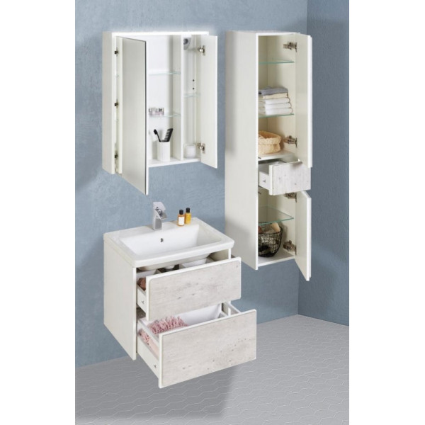 Пенал подвесной Roca Ronda 32x33,3x139 Бетон/белый матовый (ZRU9303005)