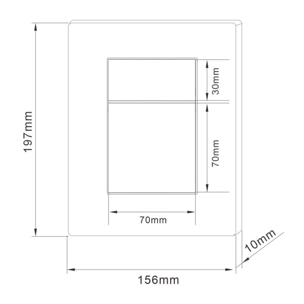 Клавиша смывная Abber белая матовая (AC0123MW)