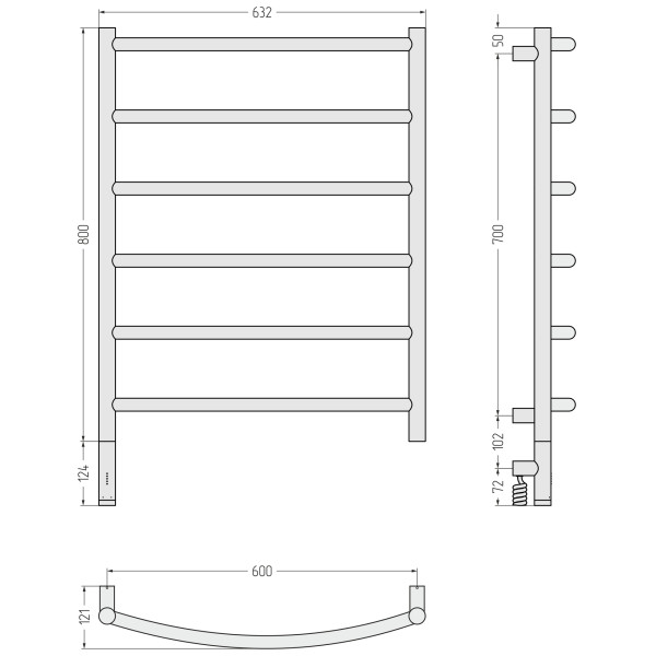 Полотенцесушитель электрический Сунержа Галант 3.1 800x600 провод слева матовый чёрный (31-6000-8060) Полотенцесушитель электрический Сунержа Галант 3.1 800x600 провод слева матовый чёрный (31-6000-8060)