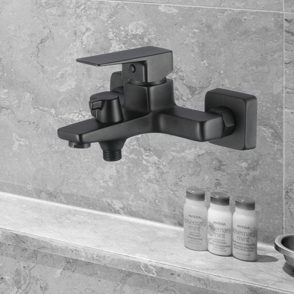 Смеситель для ванны и душа Wesnaart Narcis черный (NAR06-310BL-25201)