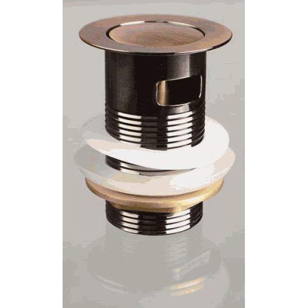 Донный клапан для раковины TeRma 1 1/4" (32 мм.) Click-Clack (с маленькой кнопкой и переливом, red bronze) (10102) Донный клапан для раковины TeRma 1 1/4" (32 мм.) Click-Clack (с маленькой кнопкой и переливом, red bronze) (10102)