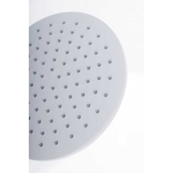 Душевая система CZR со смесителем для ванны, верхним и ручным душем, верхний душ 250 мм, белый матовый (CZR-B-CVD-BIO)