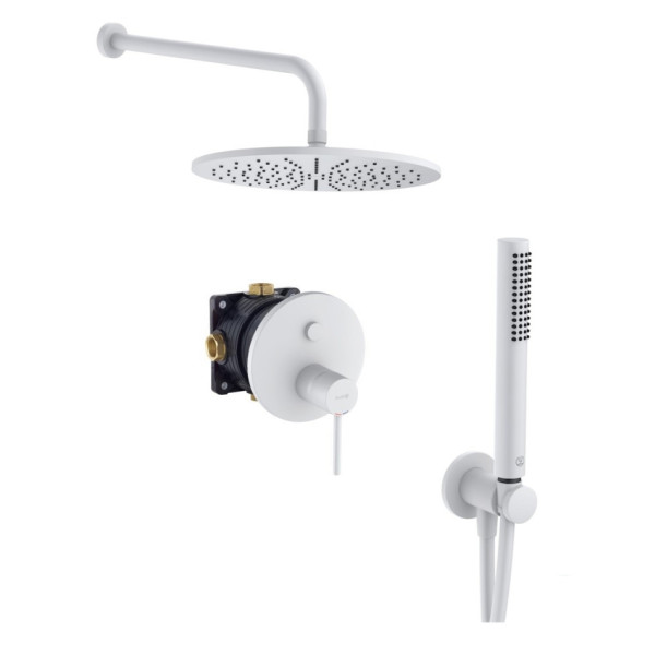 Душевой комплект 7 в 1 Kudi BOZZ верхний душ 300 мм белый матовый (386585376) Душевой комплект 7 в 1 Kudi BOZZ верхний душ 300 мм белый матовый (386585376)