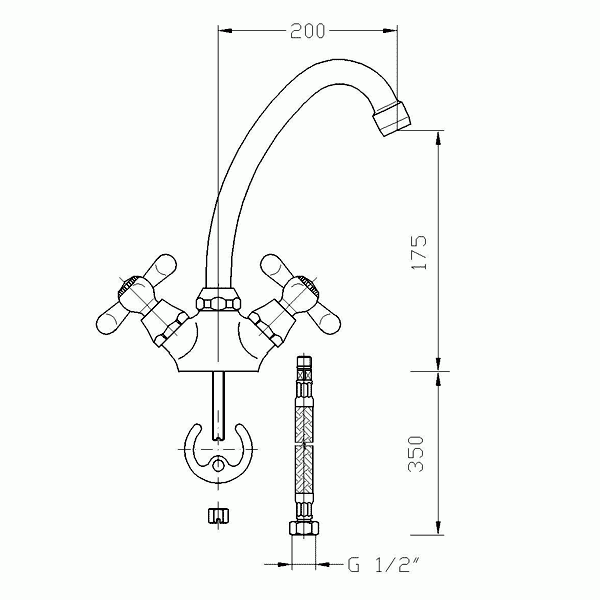 Смеситель для кухни Mofem Treff 105 (140-0019-00)