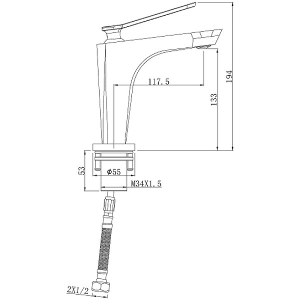 Смеситель для раковины Comforty черный (FC088A-CMT) Смеситель для раковины Comforty черный (FC088A-CMT)