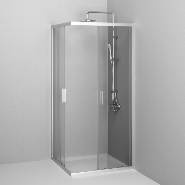 Душевой уголок AM.PM Gem 90x90x195 стекло прозрачное, профиль хром матовый (W90G-403-9090MT) Душевой уголок AM.PM Gem 90x90x195 стекло прозрачное, профиль хром матовый (W90G-403-9090MT)