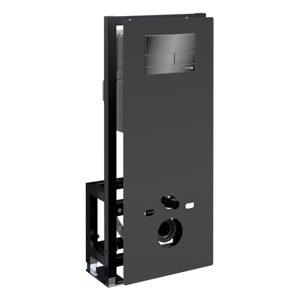 Инсталляция для унитаза WasserKRAFT Glan с клавишей смыва черная глянцевая (66TLT.010.ME.BL.PB04)