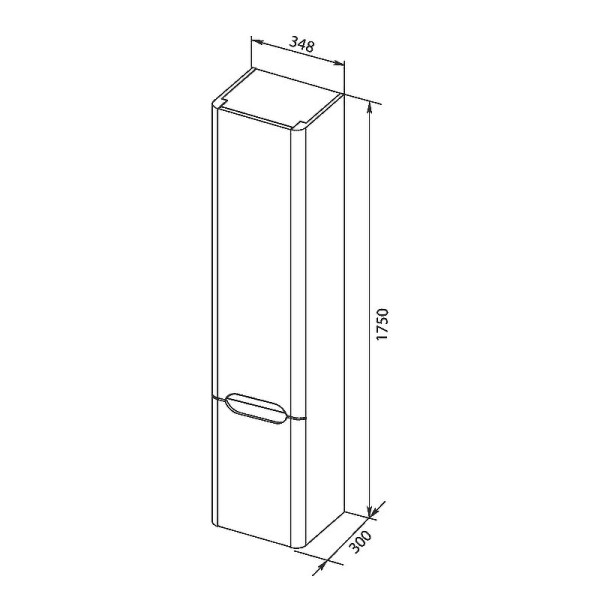 Пенал универсальный Aquanet София 34,8x30x175 белый (00207046)