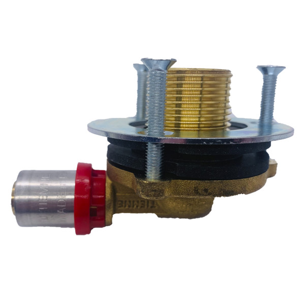 Водорозетка Tiemme 16х1/2" ВР латунь (для гипсокартона, пресс, L=28 мм.) (1651062 / 1662CG) Водорозетка Tiemme 16х1/2" ВР латунь (для гипсокартона, пресс, L=28 мм.) (1651062 / 1662CG)