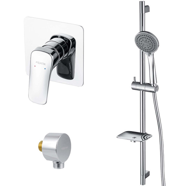 Комплект смесителей Aquatek Вега Set 3 в 1 AQ1066CR+AQ2454CR+AQ2011CR (AQ1076CR)