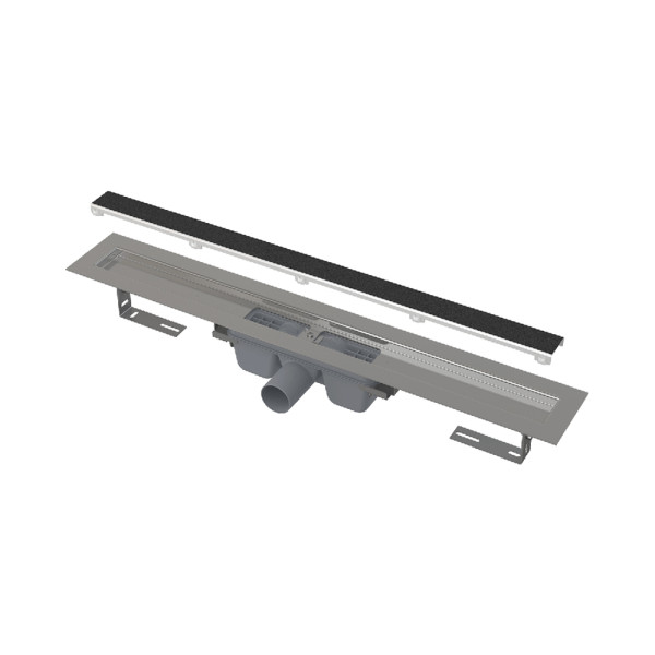 Водоотводящий желоб Alcaplast без порогами с решеткой под кладку плитки (APZ15S-750)